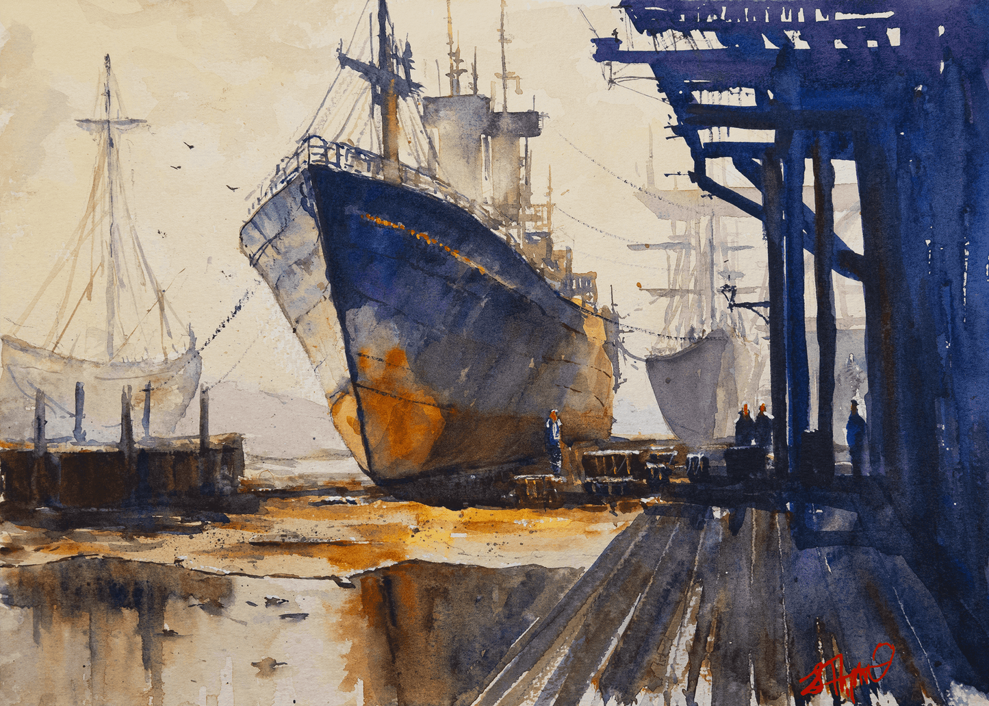 Ship Repair Dock- PRINT