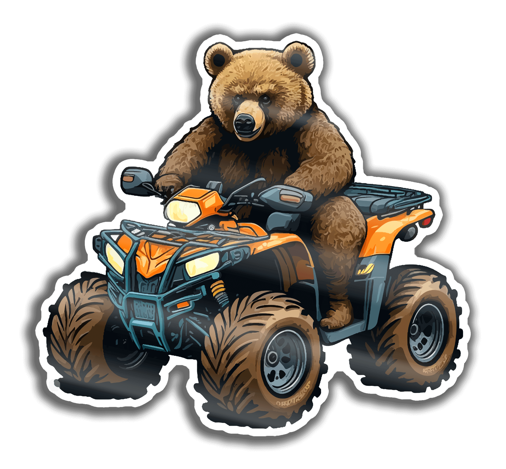 bear-on-a-quad-sticker